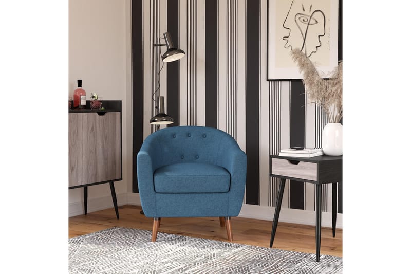 Nojatuoli Brie Sininen - Queer Eye - Huonekalut - Tuoli & nojatuoli - Nojatuoli & lepotuoli