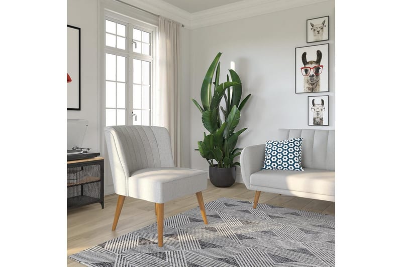 Nojatuoli Brittany Vaalea pellavanharmaa - Novogratz - Huonekalut - Tuoli & nojatuoli - Nojatuoli & lepotuoli