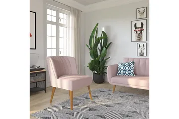 Nojatuoli Brittany Pellavanroosa - Novogratz - Huonekalut - Tuoli & nojatuoli - Nojatuoli & lepotuoli
