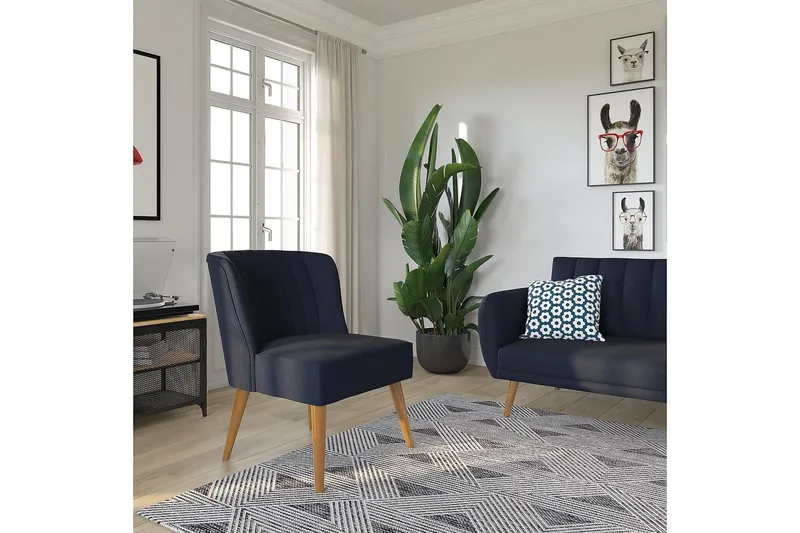 Nojatuoli Brittany Pellavansininen - Novogratz - Huonekalut - Tuoli & nojatuoli - Nojatuoli & lepotuoli