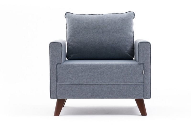 Nojatuoli BuPyöreäi - Sininen/Luonnonväri - Huonekalut - Tuoli & nojatuoli - Nojatuoli & lepotuoli