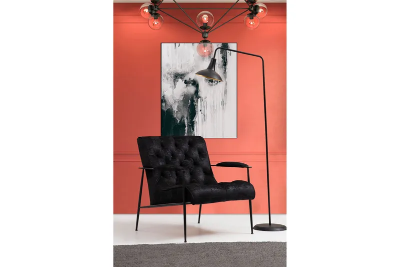 Nojatuoli Busselton - Musta - Huonekalut - Tuoli & nojatuoli - Nojatuoli & lepotuoli