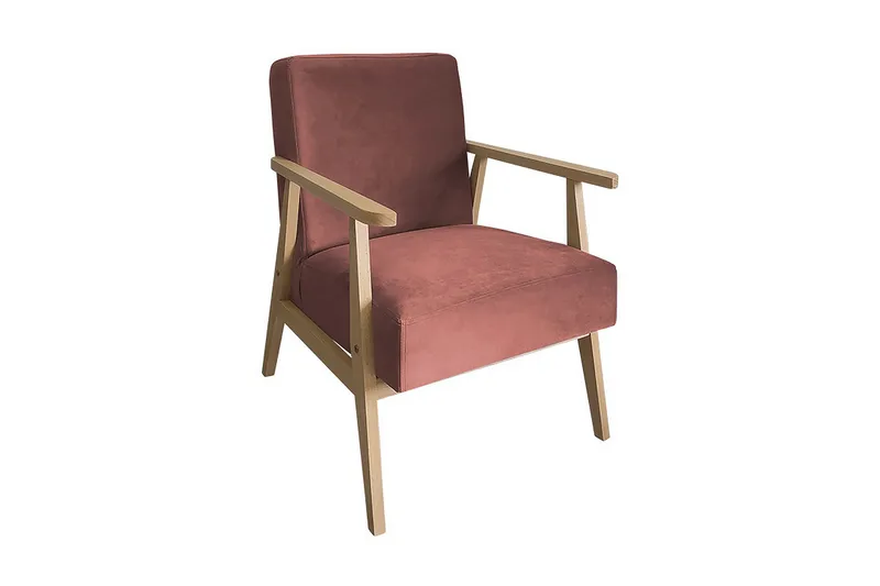 Nojatuoli Cali, Sametti/Roosa