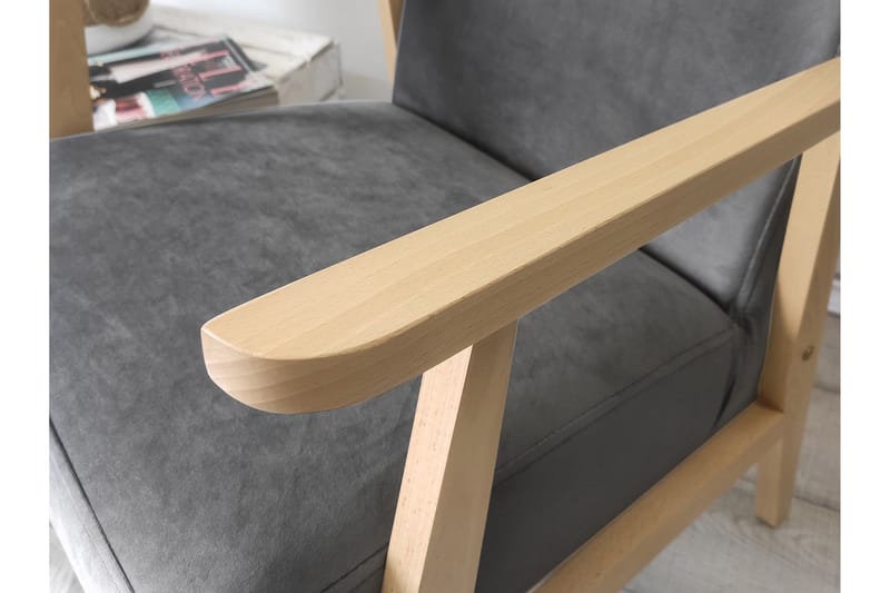 Nojatuoli Cali - Sametti/Vihreä - Huonekalut - Tuoli & nojatuoli - Nojatuoli & lepotuoli - Samettinojatuoli