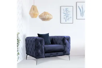 Nojatuoli Canunda - Laivastonsininen - Huonekalut - Tuoli & nojatuoli - Nojatuoli & lepotuoli - Samettinojatuoli
