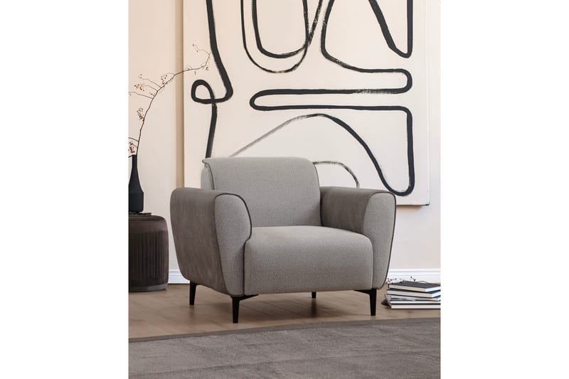 Nojatuoli Demeden - Harmaa - Huonekalut - Tuoli & nojatuoli - Nojatuoli & lepotuoli