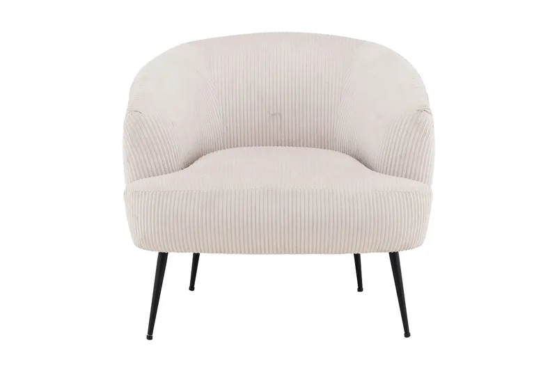 Nojatuoli Derry - Beige Vakosametti - Huonekalut - Tuoli & nojatuoli - Nojatuoli & lepotuoli