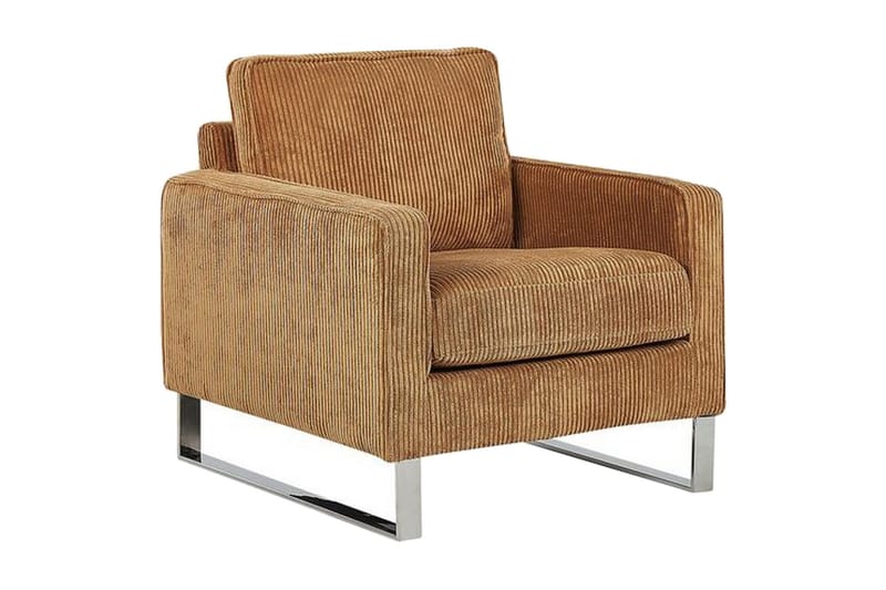 Nojatuoli Farimond - Vakosametti / Vaaleanruskea - Huonekalut - Tuoli & nojatuoli - Nojatuoli & lepotuoli