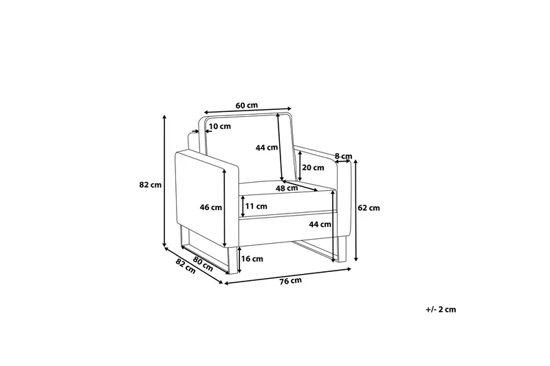 Nojatuoli Farimond - Vakosametti/Harmaa - Huonekalut - Tuoli & nojatuoli - Nojatuoli & lepotuoli
