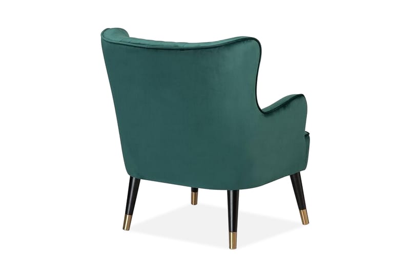 Nojatuoli Feggans Sametti - Vihreä - Huonekalut - Tuoli & nojatuoli - Nojatuoli & lepotuoli