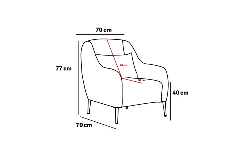 Nojatuoli Genna - Beige - Huonekalut - Tuoli & nojatuoli - Nojatuoli & lepotuoli