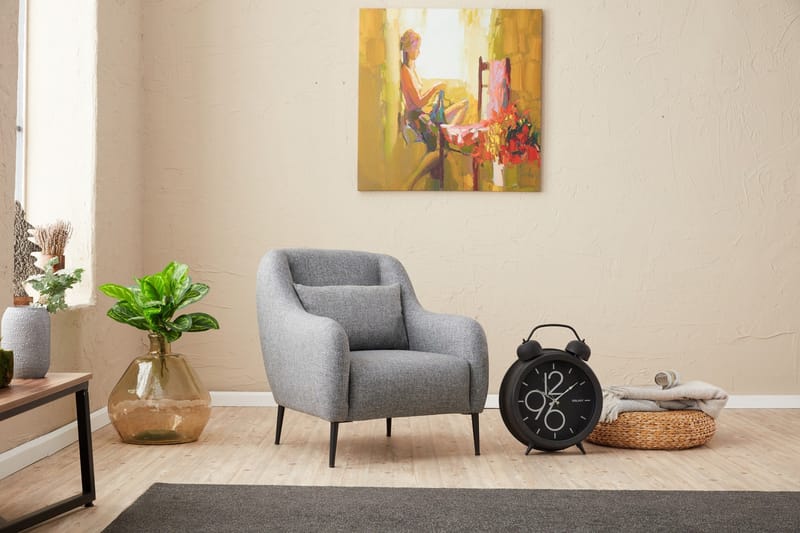 Nojatuoli Genna - Harmaa - Huonekalut - Tuoli & nojatuoli - Nojatuoli & lepotuoli