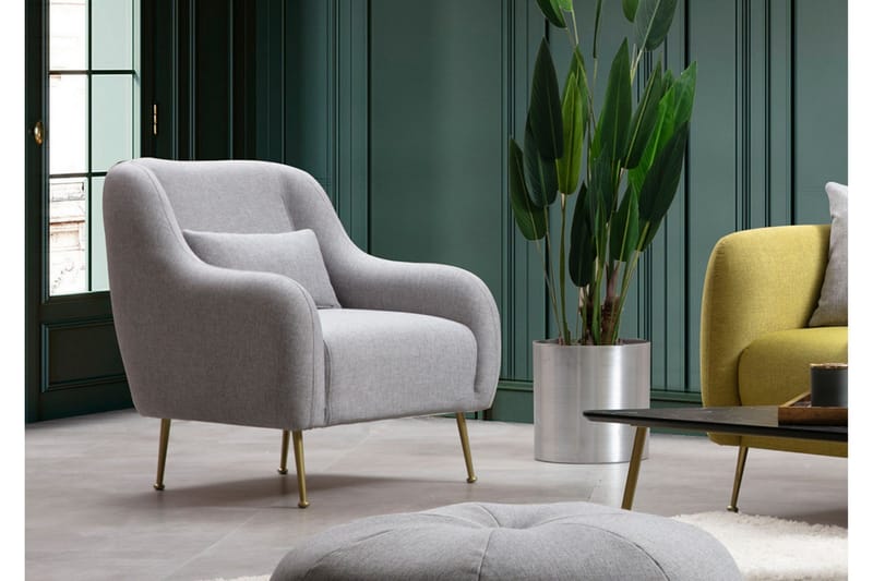 Nojatuoli Haggett Käsinojilla - Harmaa - Huonekalut - Tuoli & nojatuoli - Nojatuoli & lepotuoli