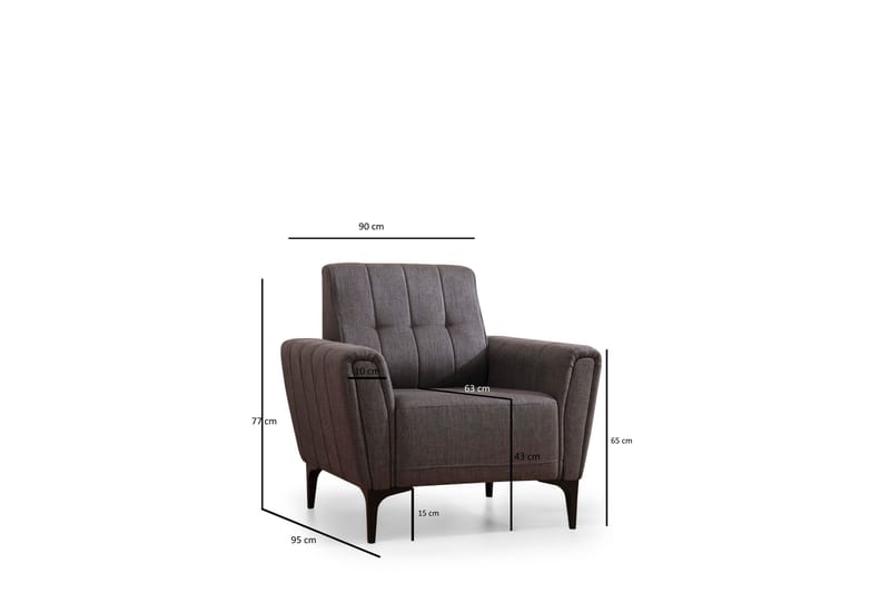 Nojatuoli Hamlets - Tummanharmaa - Huonekalut - Tuoli & nojatuoli - Nojatuoli & lepotuoli