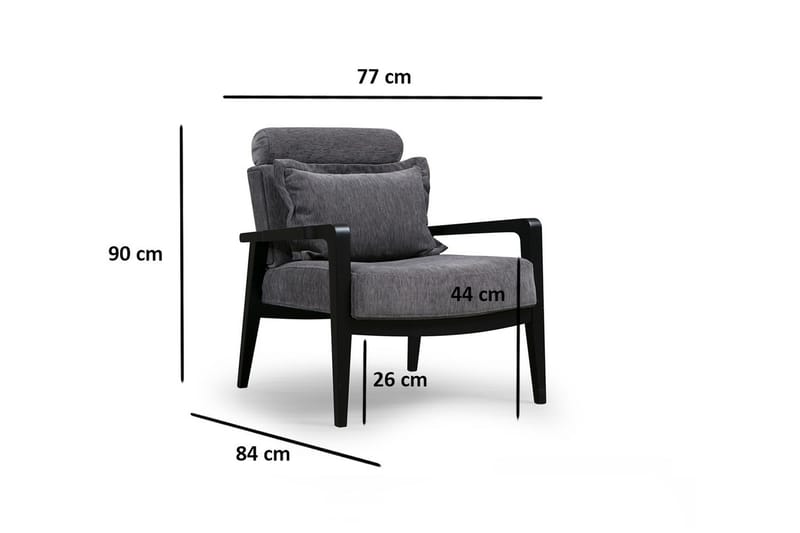Nojatuoli Hervedeiro - Harmaa - Huonekalut - Tuoli & nojatuoli - Nojatuoli & lepotuoli