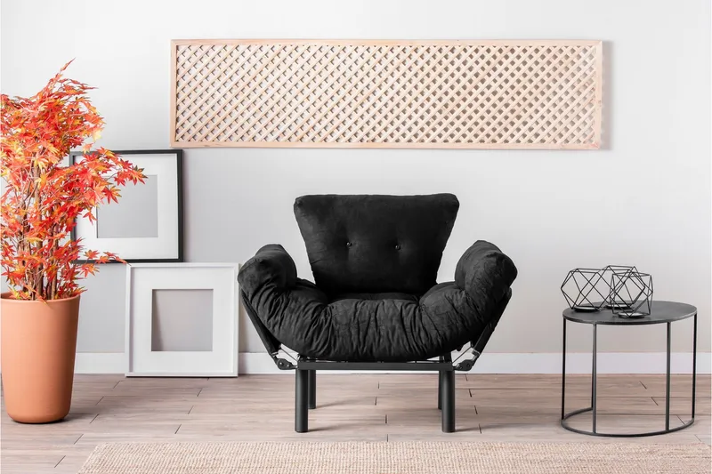 Nojatuoli Hervedeiro - Musta - Huonekalut - Tuoli & nojatuoli - Nojatuoli & lepotuoli