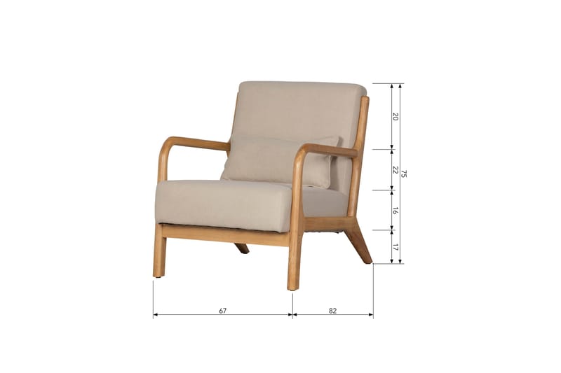 Nojatuoli Incoma - Luonnonväri - Huonekalut - Tuoli & nojatuoli - Nojatuoli & lepotuoli