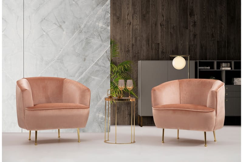 Nojatuoli Kinloch - Roosa - Huonekalut - Tuoli & nojatuoli - Nojatuoli & lepotuoli