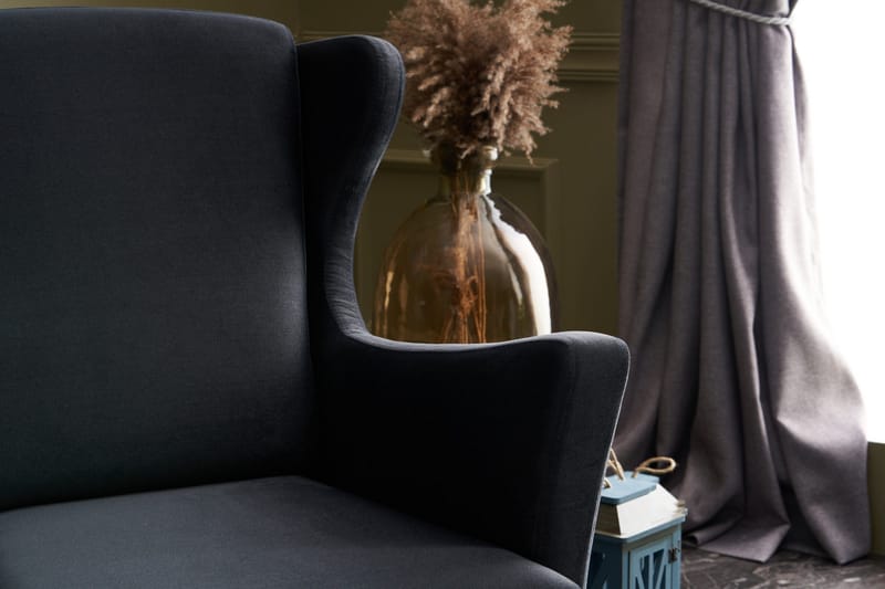 Nojatuoli Kiola - Sametti/Antrasiitti/Luonnonvär - Huonekalut - Tuoli & nojatuoli - Nojatuoli & lepotuoli - Samettinojatuoli