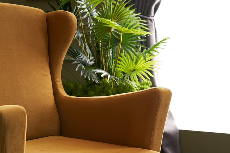 Nojatuoli Kiola - Sametti/Kulta/Luonnonväri - Huonekalut - Tuoli & nojatuoli - Nojatuoli & lepotuoli - Samettinojatuoli