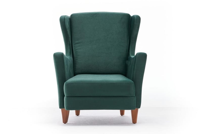 Nojatuoli Kiola - Sametti/Vihreä/Luonnonväri - Huonekalut - Tuoli & nojatuoli - Nojatuoli & lepotuoli - Samettinojatuoli