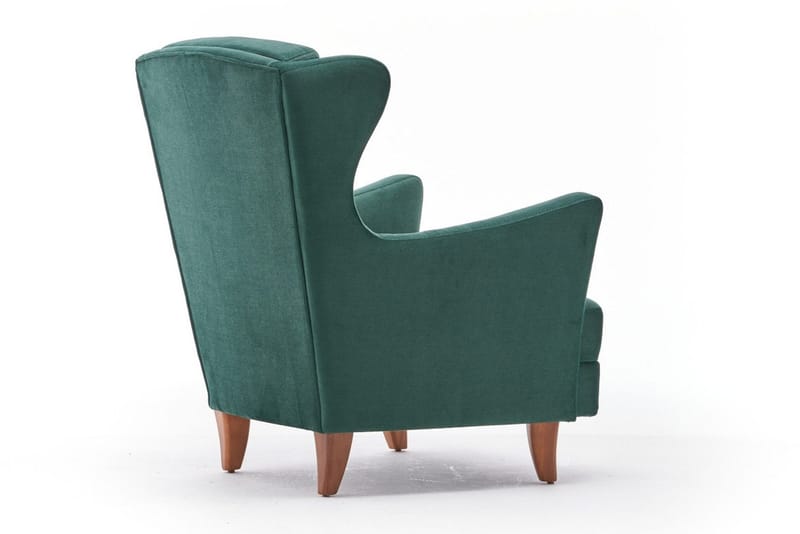 Nojatuoli Kiola - Sametti/Vihreä/Luonnonväri - Huonekalut - Tuoli & nojatuoli - Nojatuoli & lepotuoli - Samettinojatuoli