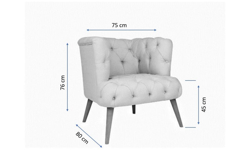Nojatuoli Kiroli - Petroolinvihreä/Luonnonväri - Huonekalut - Tuoli & nojatuoli - Nojatuoli & lepotuoli