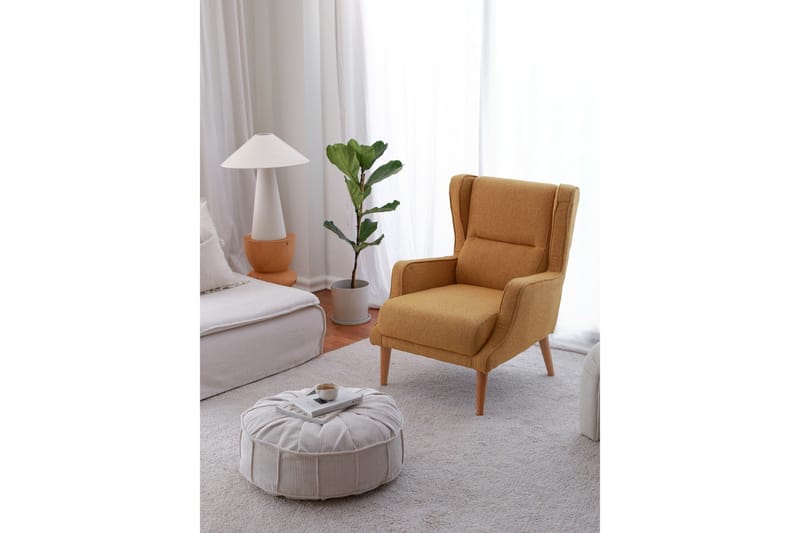 Nojatuoli Klam - Sinapinkeltainen - Huonekalut - Tuoli & nojatuoli - Nojatuoli & lepotuoli