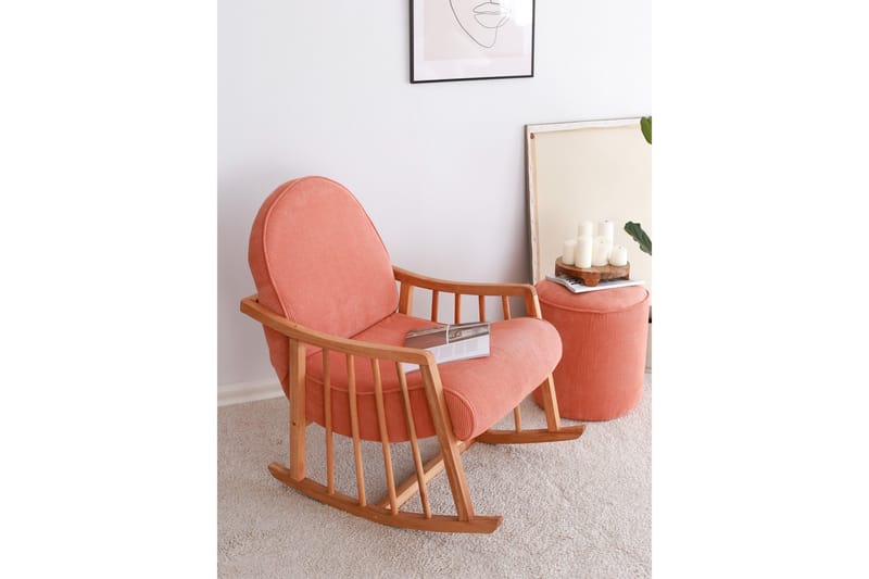 Nojatuoli Klea - Koralli - Huonekalut - Tuoli & nojatuoli - Pyörivät tuolit & keinutuoli