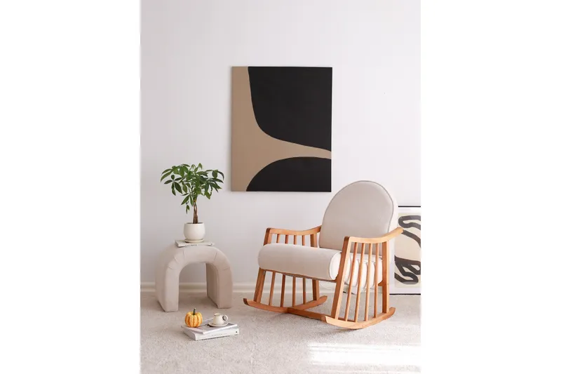 Nojatuoli Klea - Valkoinen - Huonekalut - Tuoli & nojatuoli - Pyörivät tuolit & keinutuoli