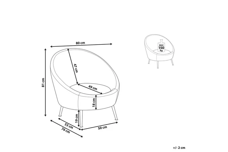 Nojatuoli Langa - Valkoinen, kulta - Huonekalut - Tuoli & nojatuoli - Nojatuoli & lepotuoli - Klubituolit