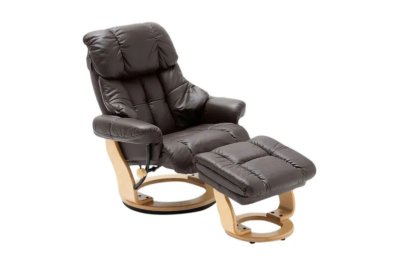 Nojatuoli Langdon rahilla L.väri Nahka/PVC Ruskea, undefined