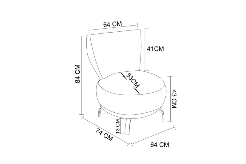 Nojatuoli Larroque - Antrasiitti/Musta - Huonekalut - Tuoli & nojatuoli - Nojatuoli & lepotuoli