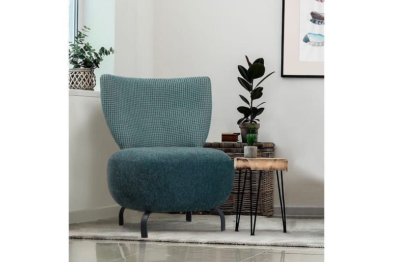 Nojatuoli Larroque - Turkoosi/Musta - Huonekalut - Tuoli & nojatuoli - Nojatuoli & lepotuoli