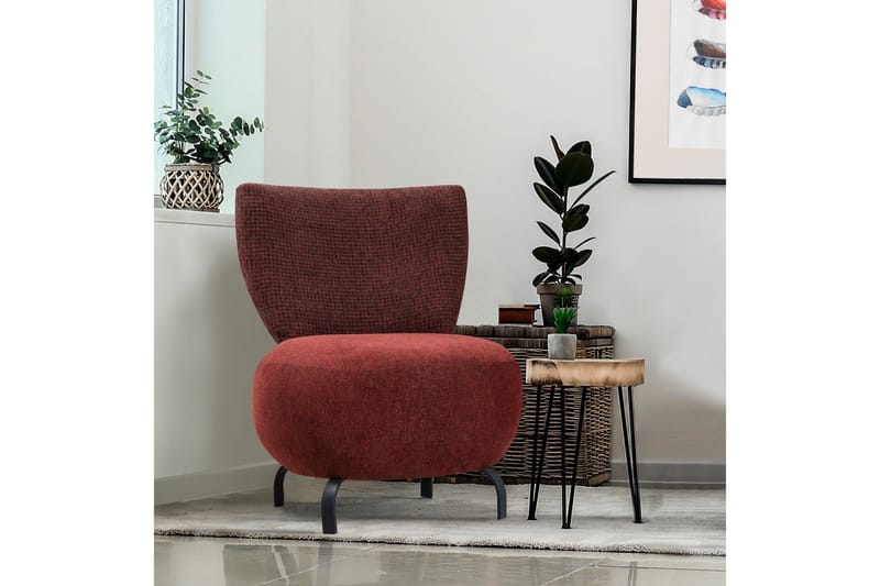 Nojatuoli Larroque - Punainen/Musta - Huonekalut - Tuoli & nojatuoli - Nojatuoli & lepotuoli