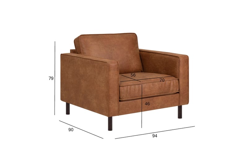 Nojatuoli Lucas Ruskea - Huonekalut - Tuoli & nojatuoli - Nojatuoli & lepotuoli