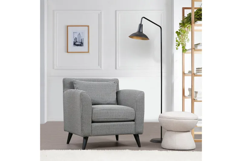 Nojatuoli Maner - Kuvioitu/Musta - Huonekalut - Tuoli & nojatuoli - Nojatuoli & lepotuoli