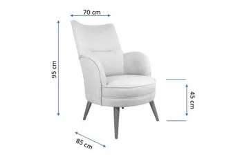 Nojatuoli Mccalib Käsinojilla - Beige - Huonekalut - Tuoli & nojatuoli - Nojatuoli & lepotuoli