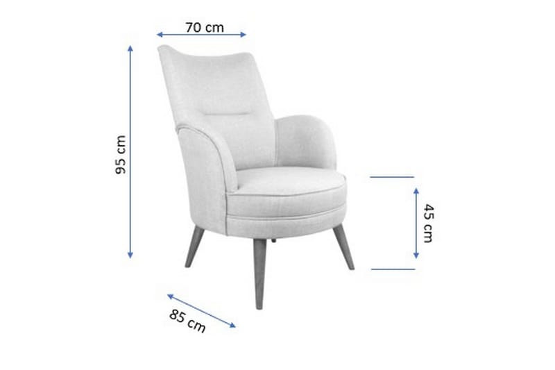 Nojatuoli Mccalib Käsinojilla - Beige - Huonekalut - Tuoli & nojatuoli - Nojatuoli & lepotuoli