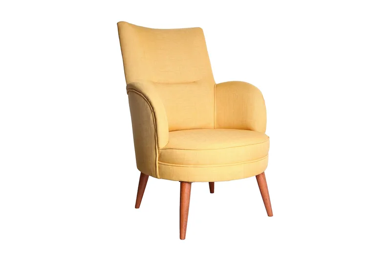 Nojatuoli Mccalib Käsinojilla, Keltainen