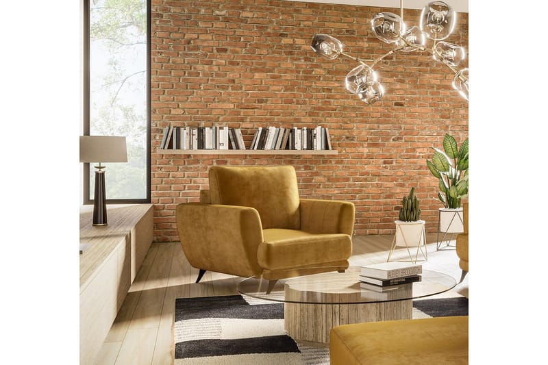 Nojatuoli Megisti - Keltainen - Huonekalut - Tuoli & nojatuoli - Nojatuoli & lepotuoli