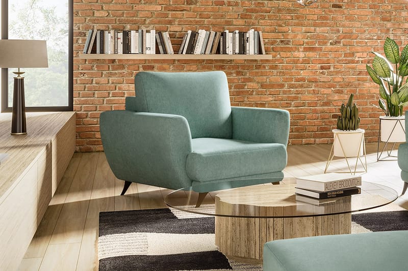 Nojatuoli Megisti - Vaaleanvihreä - Huonekalut - Tuoli & nojatuoli - Nojatuoli & lepotuoli