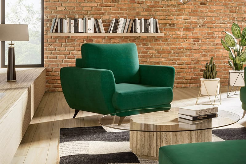 Nojatuoli Megisti - Vihreä - Huonekalut - Tuoli & nojatuoli - Nojatuoli & lepotuoli