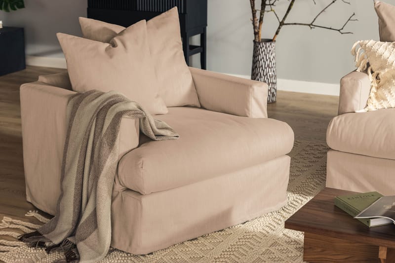 Nojatuoli Menard - Beige - Huonekalut - Tuoli & nojatuoli - Nojatuoli & lepotuoli