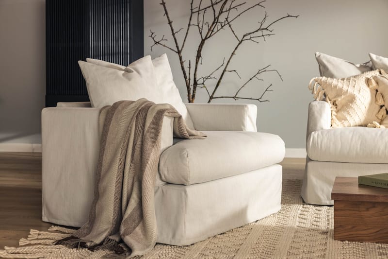 Nojatuoli Menard - Beige - Huonekalut - Tuoli & nojatuoli - Nojatuoli & lepotuoli