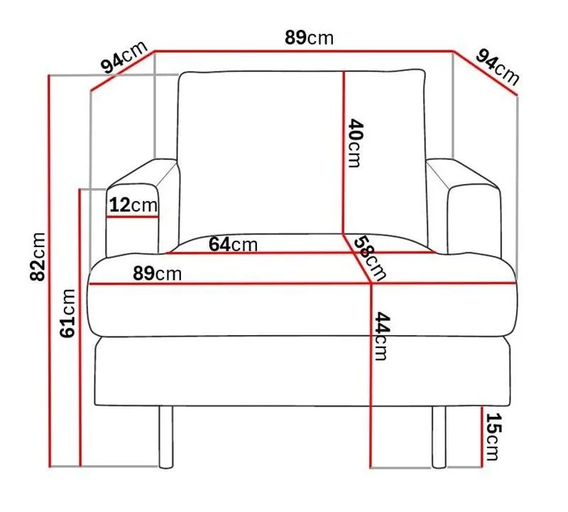Nojatuoli Menard  Compact - Vaaleanharmaa - Huonekalut - Tuoli & nojatuoli - Nojatuoli & lepotuoli