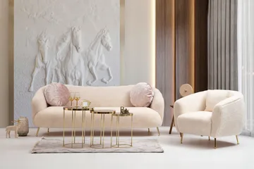 Nojatuoli Moe - Beige - Huonekalut - Tuoli & nojatuoli - Nojatuoli & lepotuoli