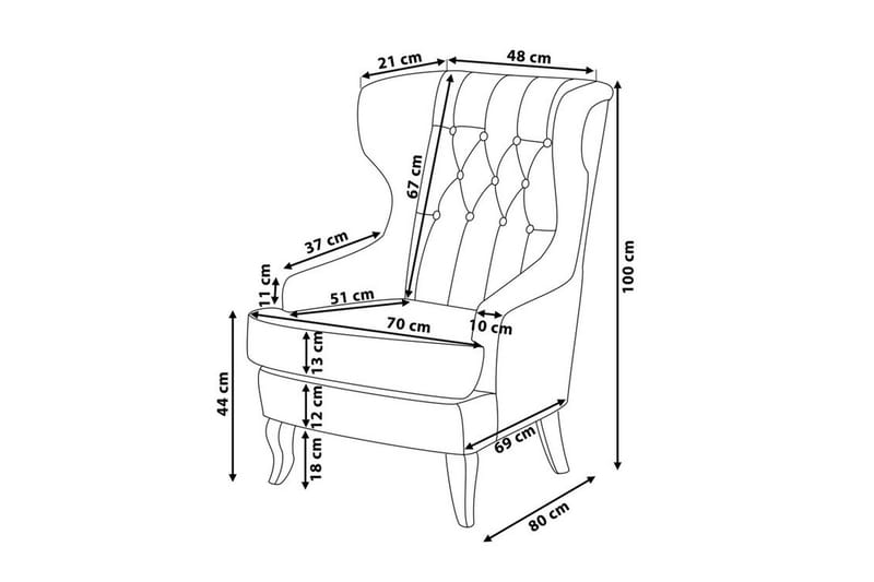 Nojatuoli Molde - Vaaleanpunainen - Huonekalut - Tuoli & nojatuoli - Nojatuoli & lepotuoli
