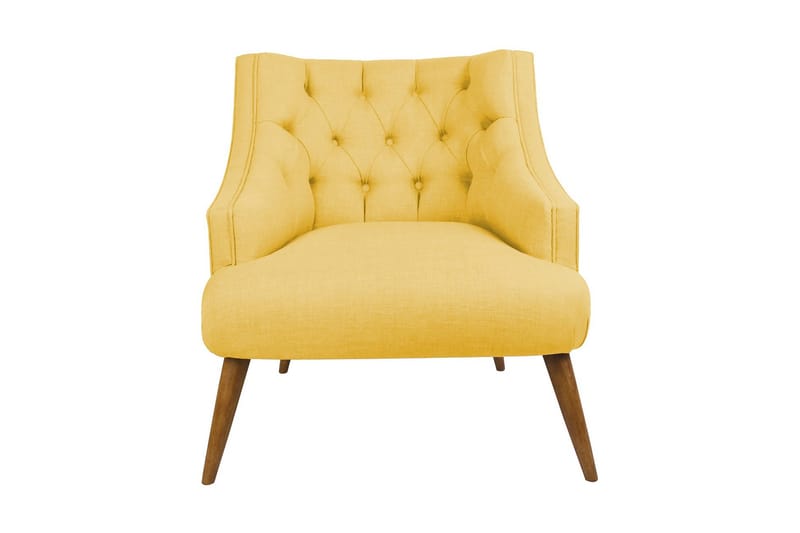 Nojatuoli Montiela - Keltainen/Luonnonväri - Huonekalut - Tuoli & nojatuoli - Nojatuoli & lepotuoli