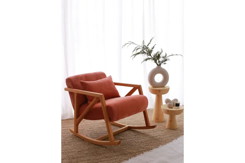 Nojatuoli Muskuran - Ruskea - Huonekalut - Tuoli & nojatuoli - Pyörivät tuolit & keinutuoli